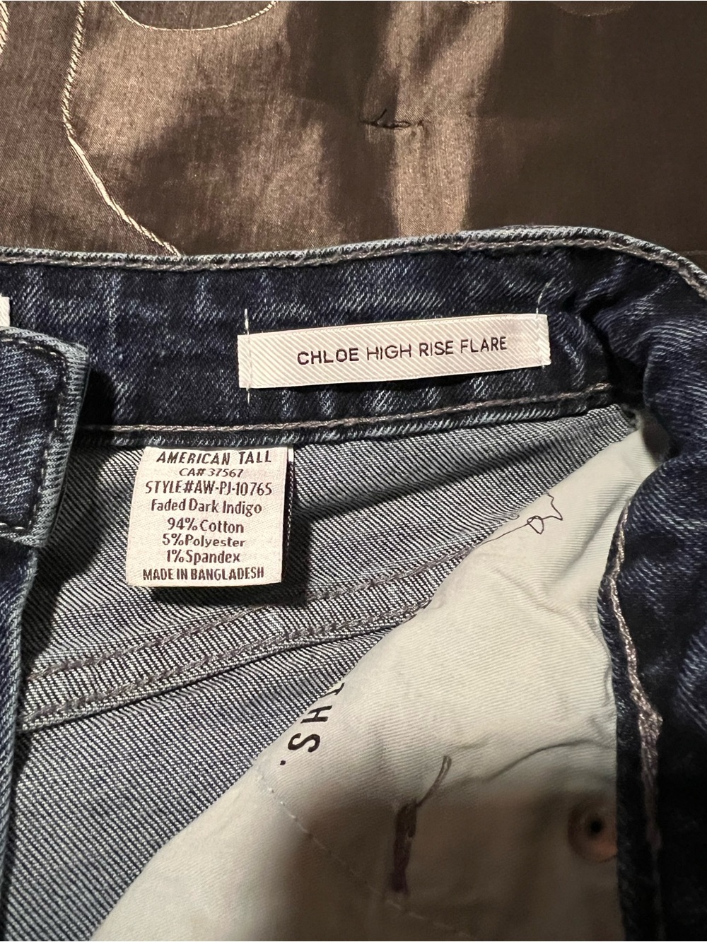 American Tall Chloe High Rise Flare Faded Dark Indigo Denim Jeans Women’s 27 - Picture 11 of 14